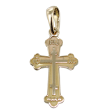 Croix orthodoxe russe traditionnelle - 20mm Taille 3 Or Jaune 