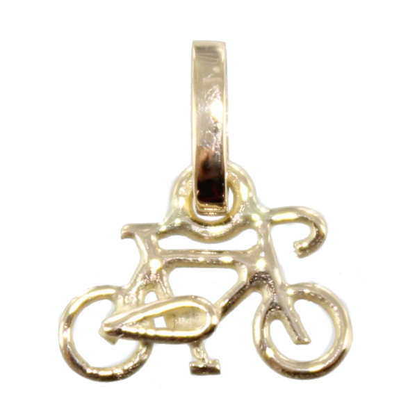 Pendentif Or 9 K Vélo Taille 1 - 10mm 