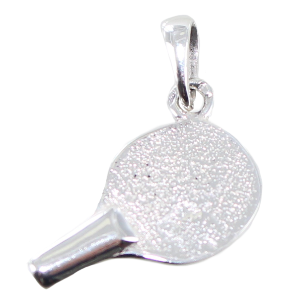 Pendentif Argent Raquette de tennis de table - Taille 2 